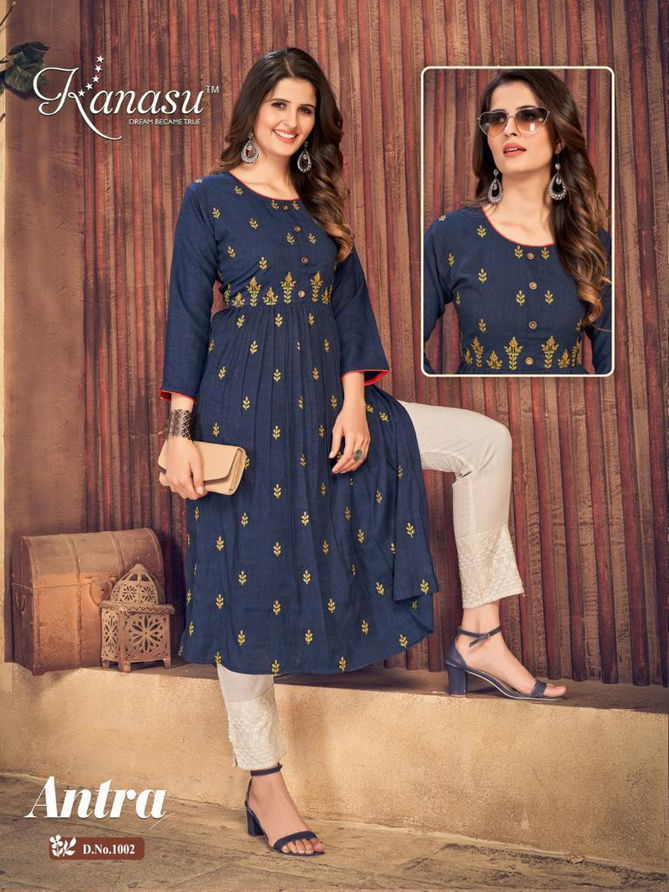 Kanasu Antra New Latest Ethnic Wear Designer Kurti Collection